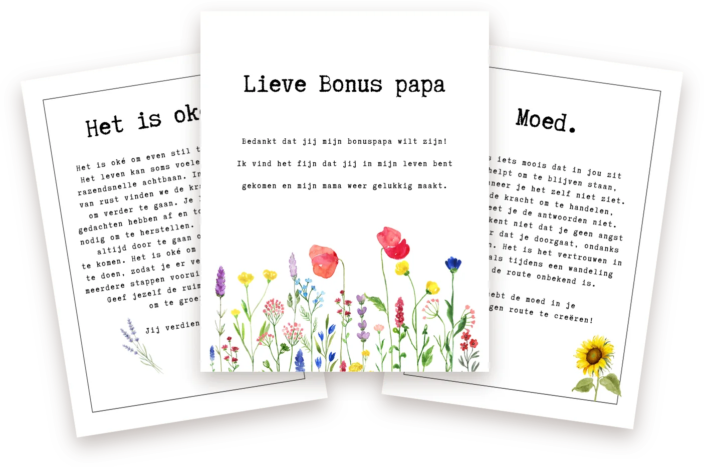 Drie groeikaarten van Miwimae