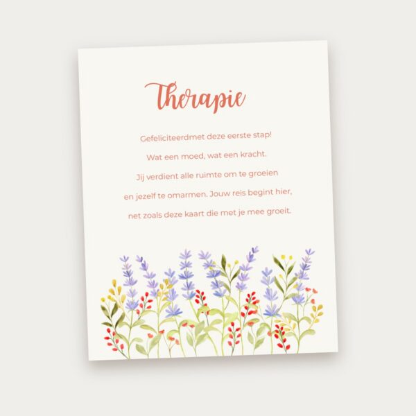 Groeikaart Therapie, voorkant
